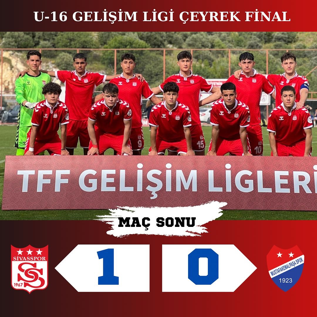 U 16 Gelişim Liginde Sivasspor Çeyrek Finalde