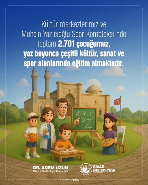 Sivas Kültür Merkezinde Ücretsiz Eğitimler Devam Ediyor