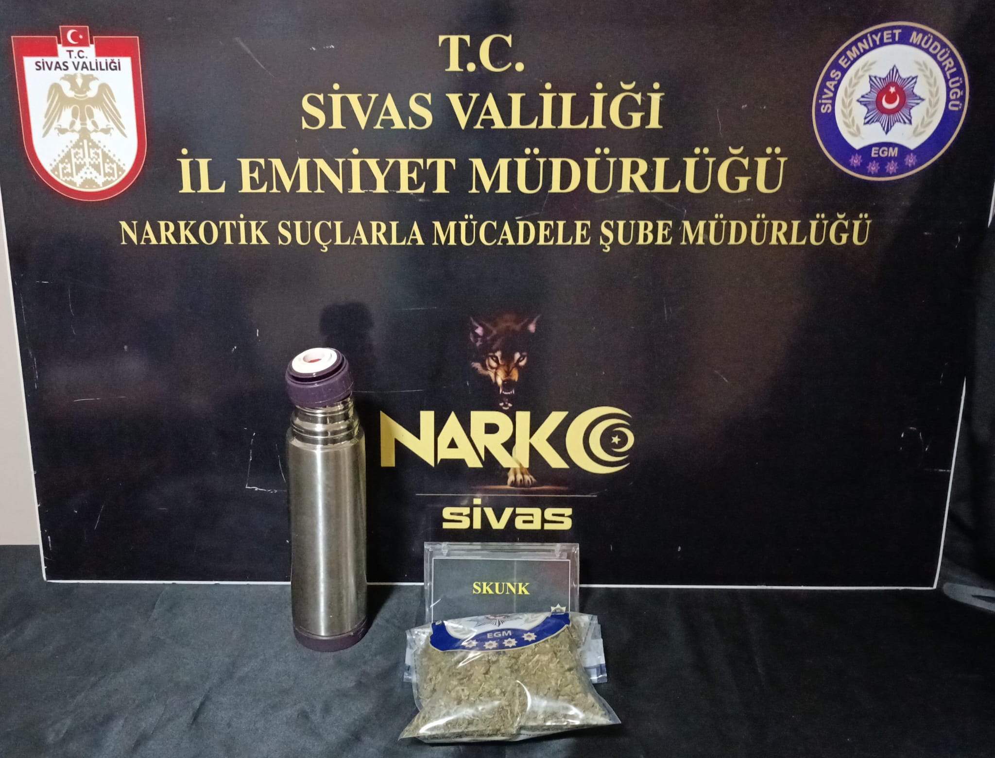 Sivas Narkotik Şube Müdürlüğünce