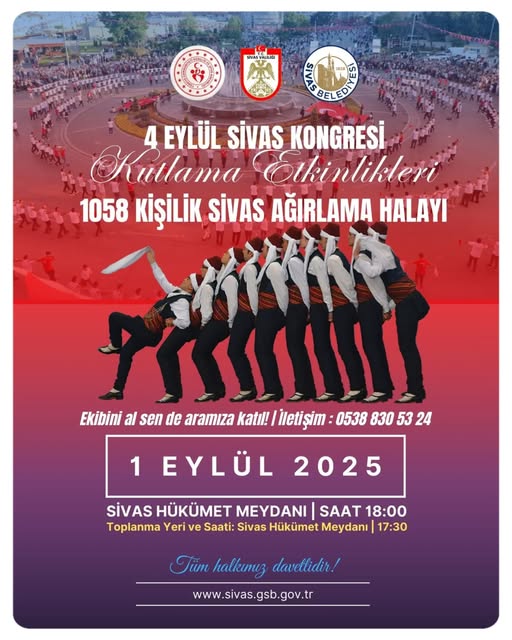 4 Eylül Sivas Kongresi Kutlama Etkinlikleri Kapsamında Sivas Ağırlama Halayı