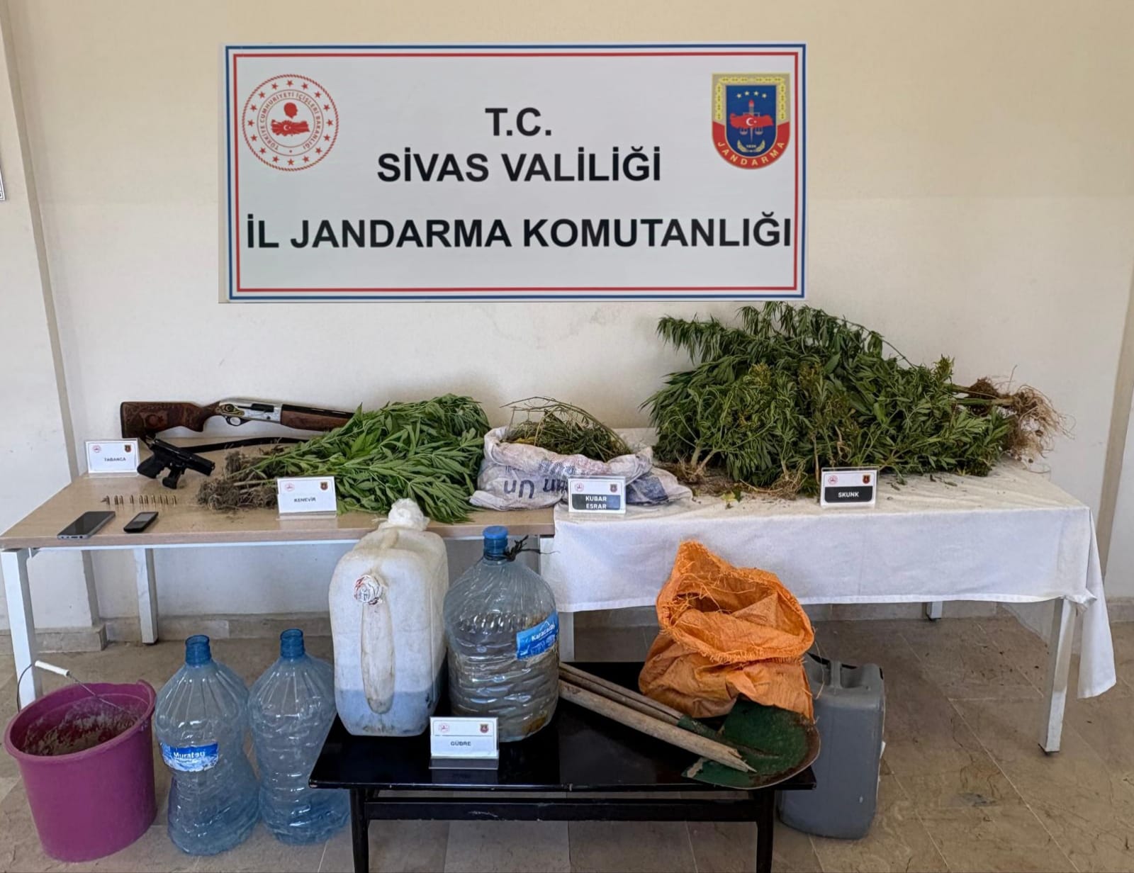 Sivas Narkotik Şubede Yapılan Operasyonla