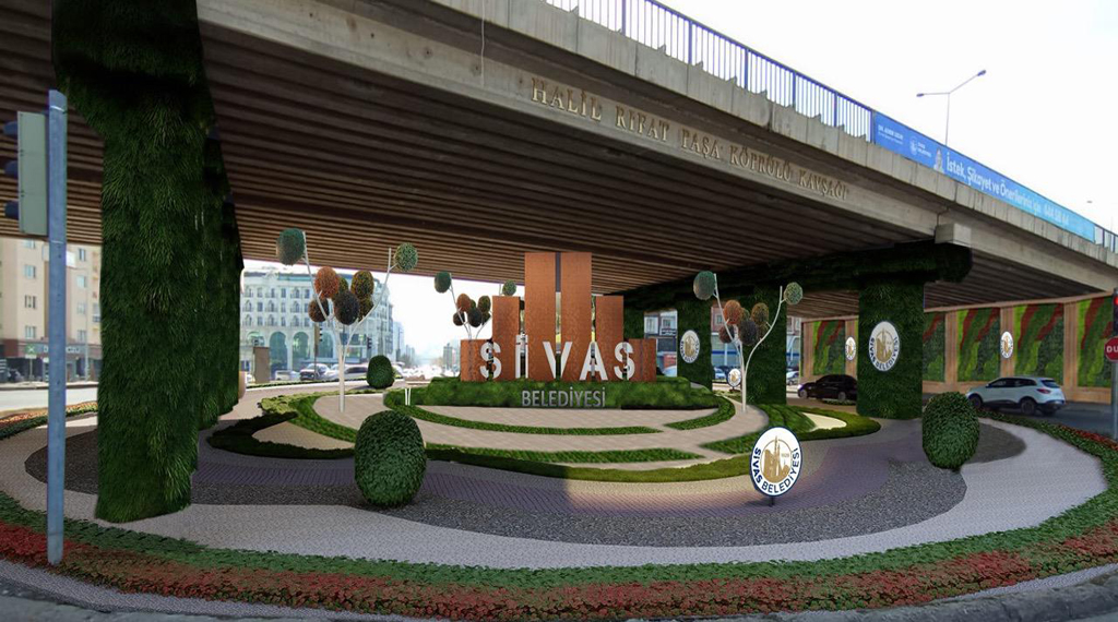 Sivas’ta Artık Kavşaklar Hem Renkli Hem Daha Çevreci…