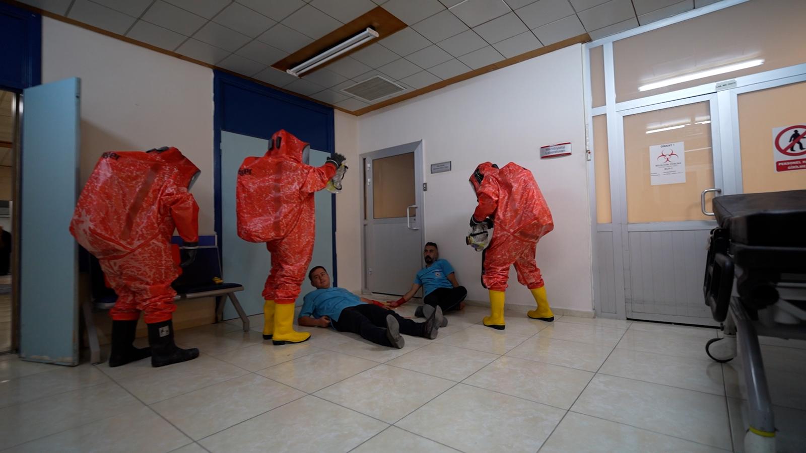 Sivas Cumhuriyet Üniversitesi Hastanesinde Yangın ve KBRN Tatbikatı