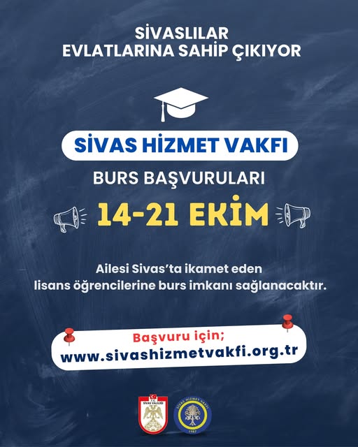 Sivas Hizmet Vakfı’ndan Lisans Öğrencilerine Burs Desteği