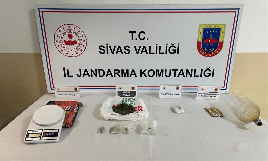 Sivas İl Jandarma Ekiplerinden Uyuşturucu Operasyonu