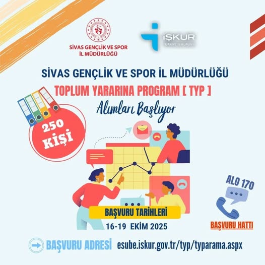 Toplum Yararına Program (TYP) Kapsamında 250 kişilik Geçici İşçi Alımı!