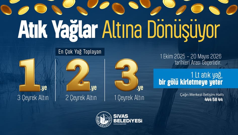 Sivas’ta Atık Yağlar Altına Dönüşüyor