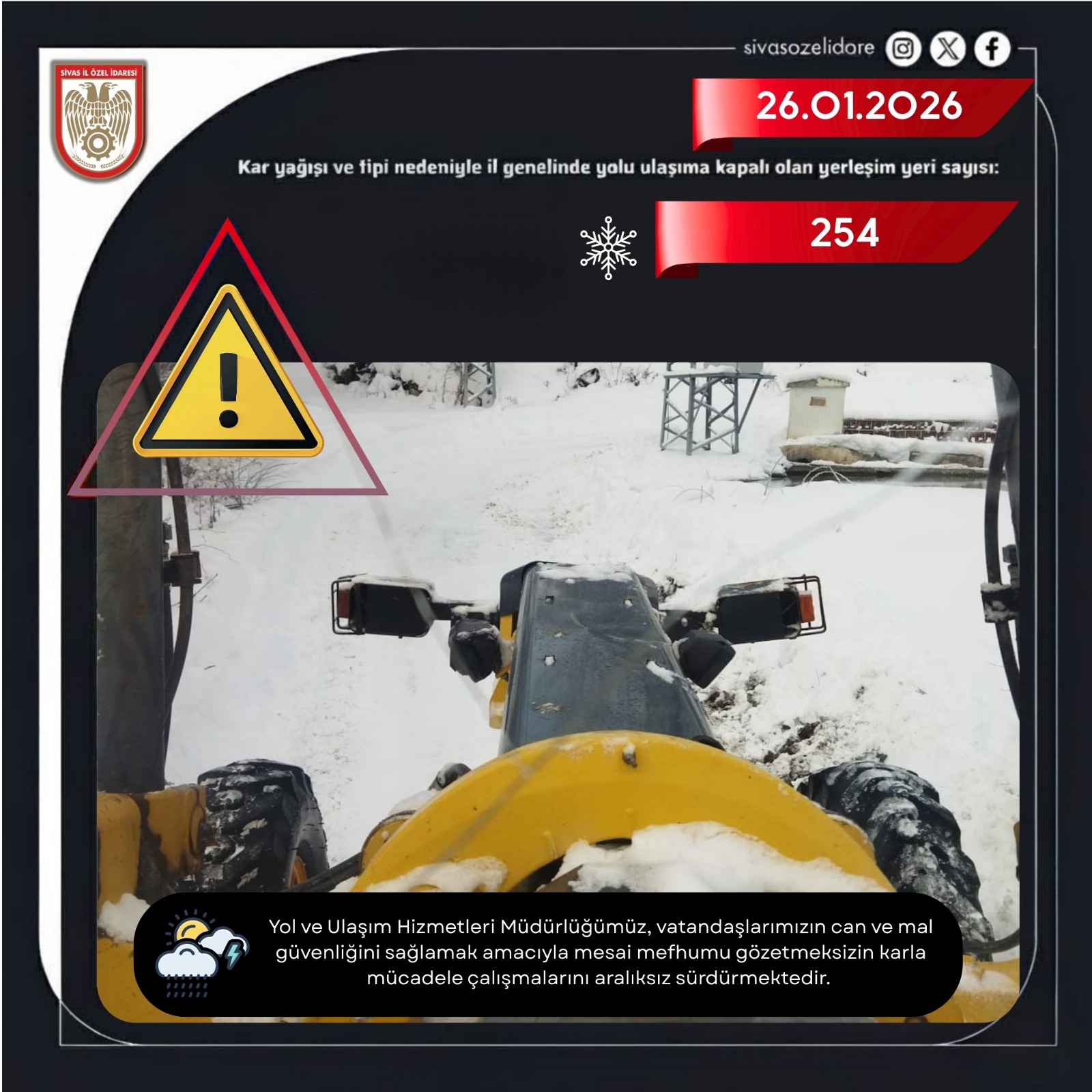 Sivas’ta Karla Mücadele 26.01.2026