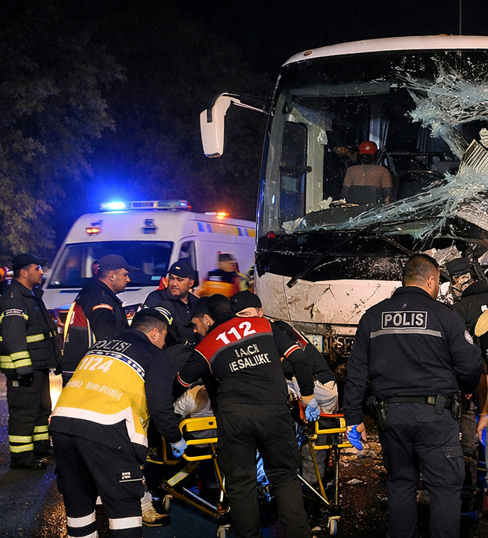 Tokat–Sivas kara yolunda meydana gelen trafik kazasında yolcu otobüsünün tıra çarpması sonucu 13 kişi yaralandı.