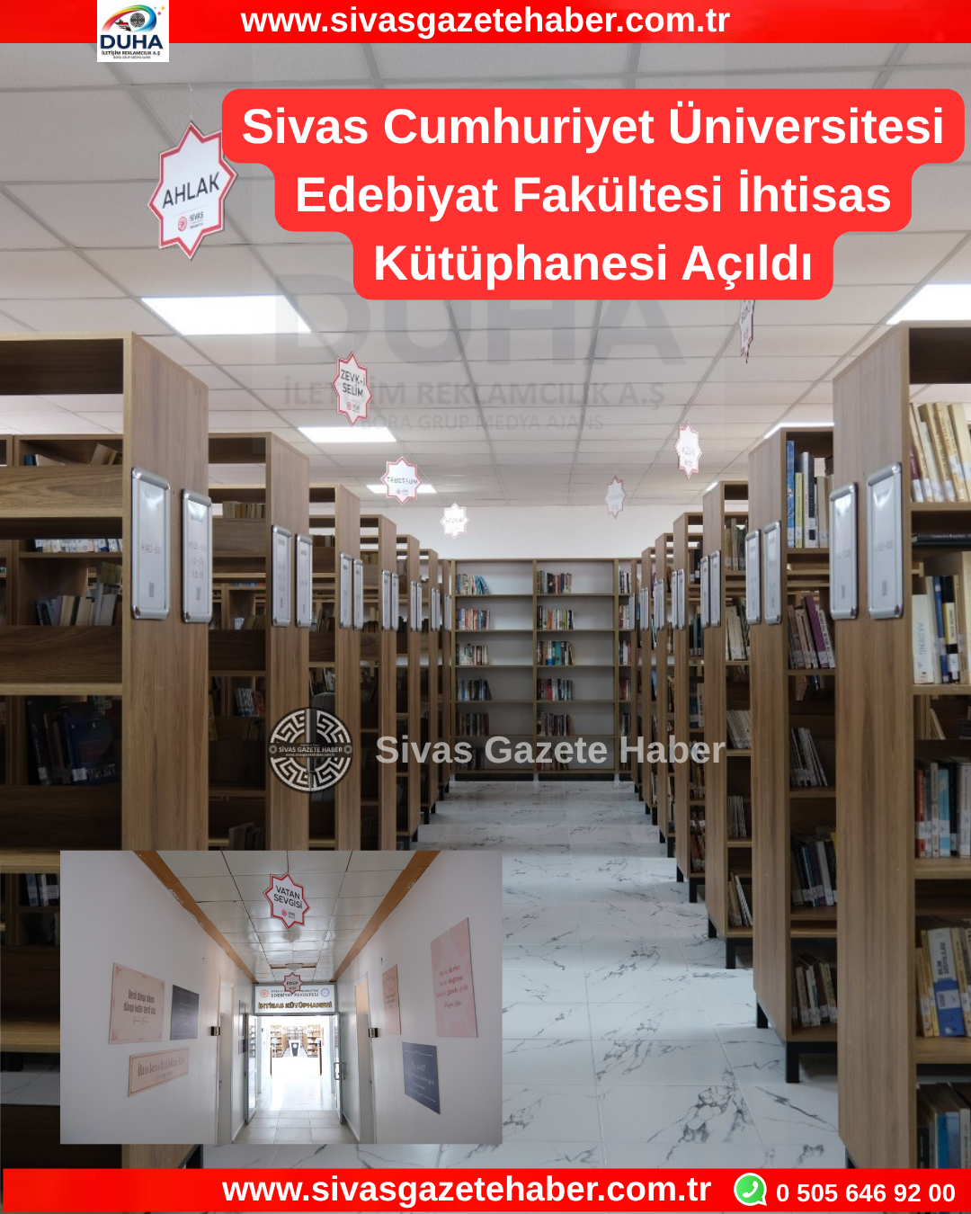 Sivas Cumhuriyet Üniversitesi Edebiyat Fakültesi İhtisas Kütüphanesi Açıldı