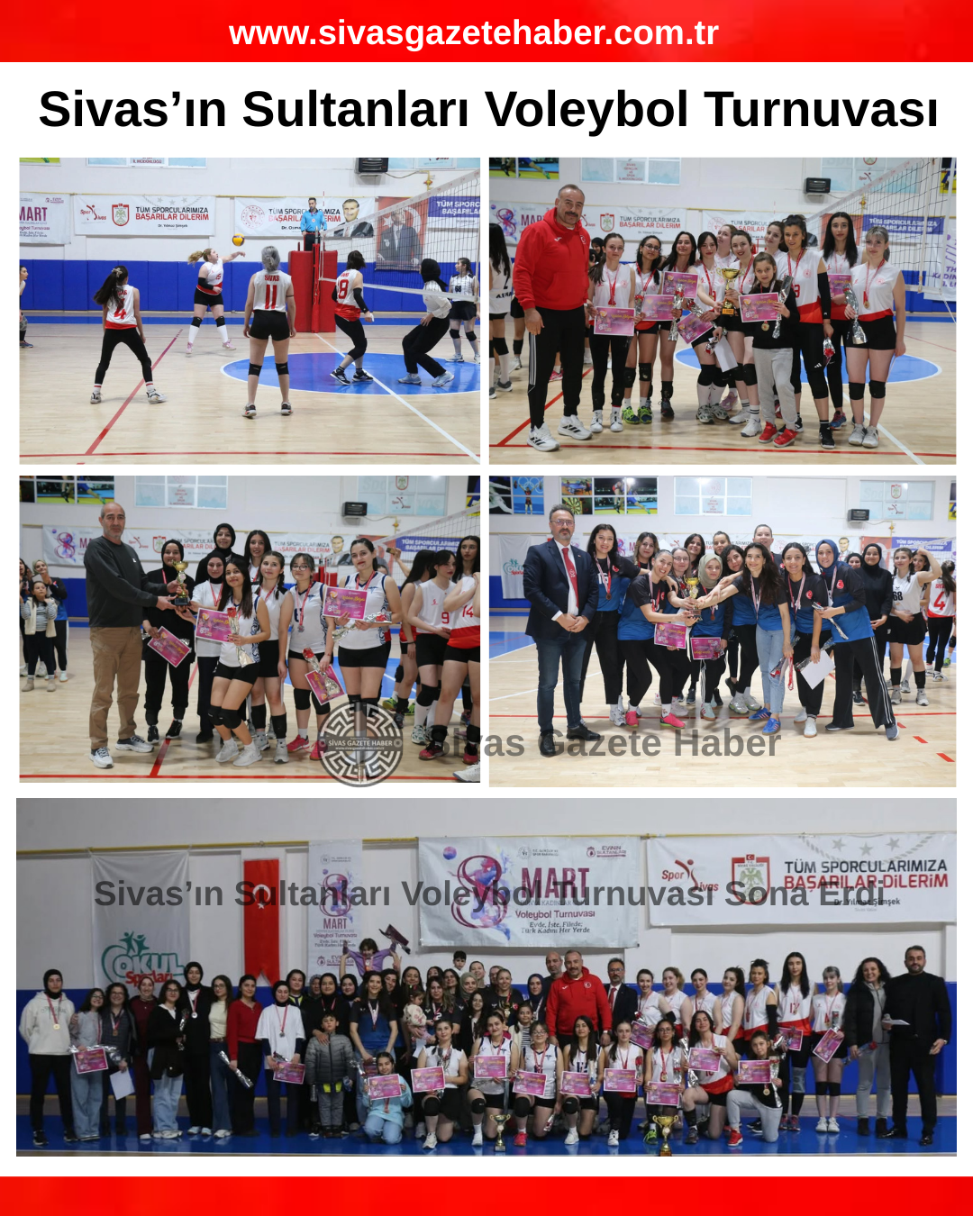 Sivas’ın Sultanları Voleybol Turnuvası Sona Erdi