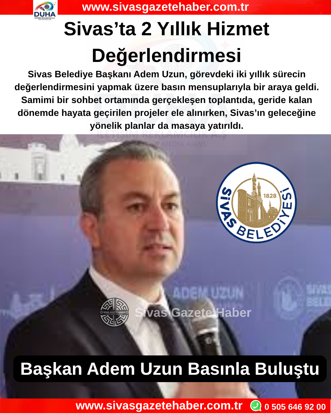Başkan Adem Uzun Basınla Buluştu