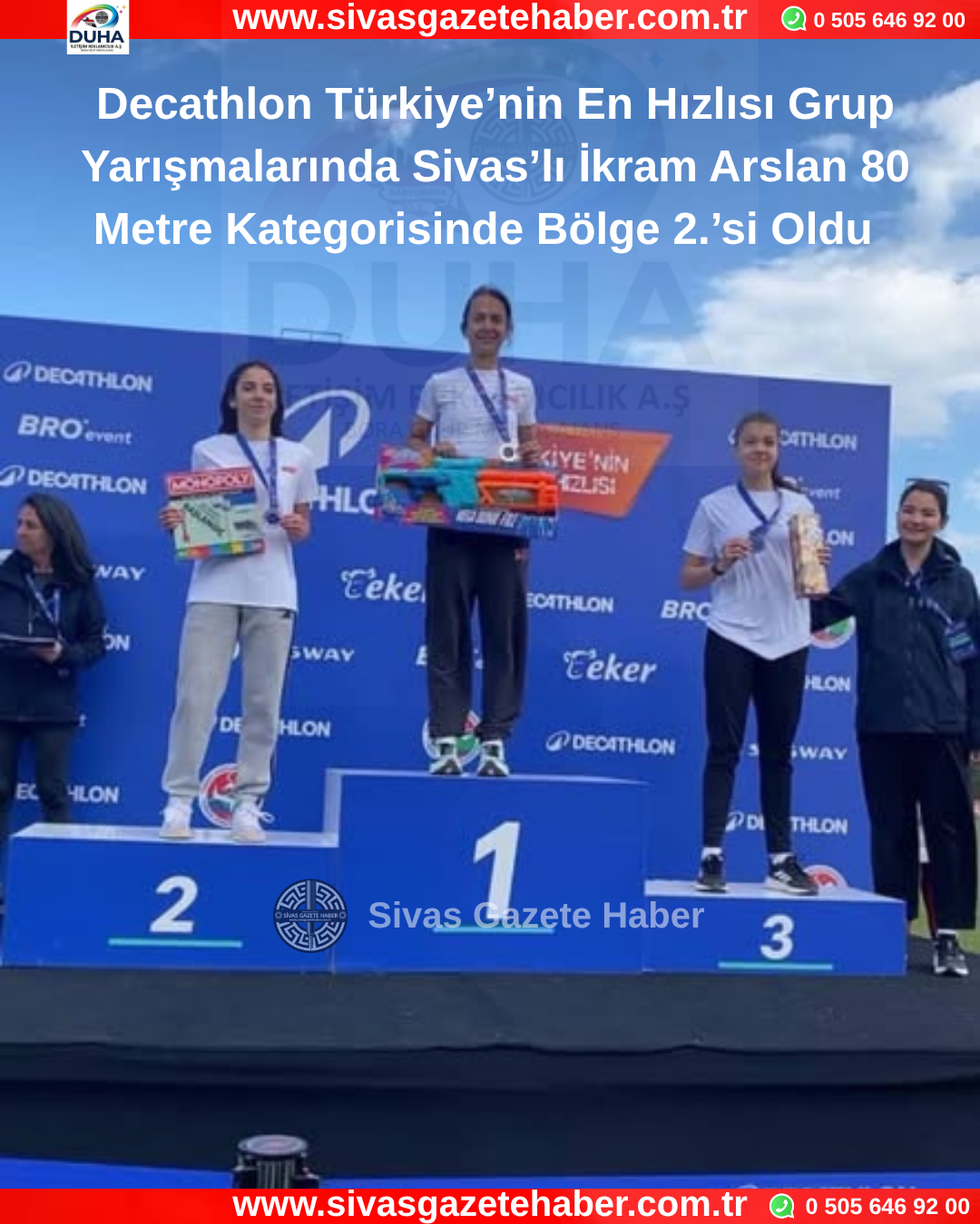 Decathlon Türkiye’nin En Hızlısı Grup Yarışmalarında Sivas’lı İkram Arslan 80 Metre Kategorisinde Bölge 2.’si Oldu