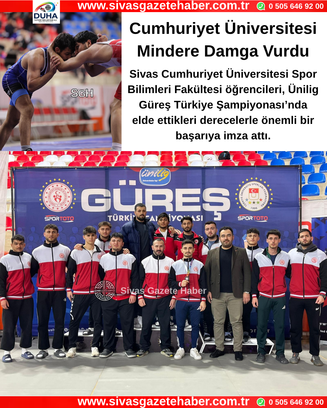 Sivas Cumhuriyet Üniversitesi Mindere Damga Vurdu