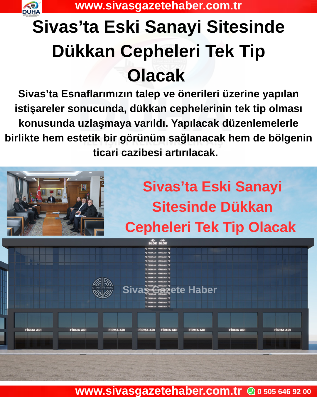 Sivas’ta Eski Sanayi Sitesinde Dükkan Cepheleri Tek Tip Olacak