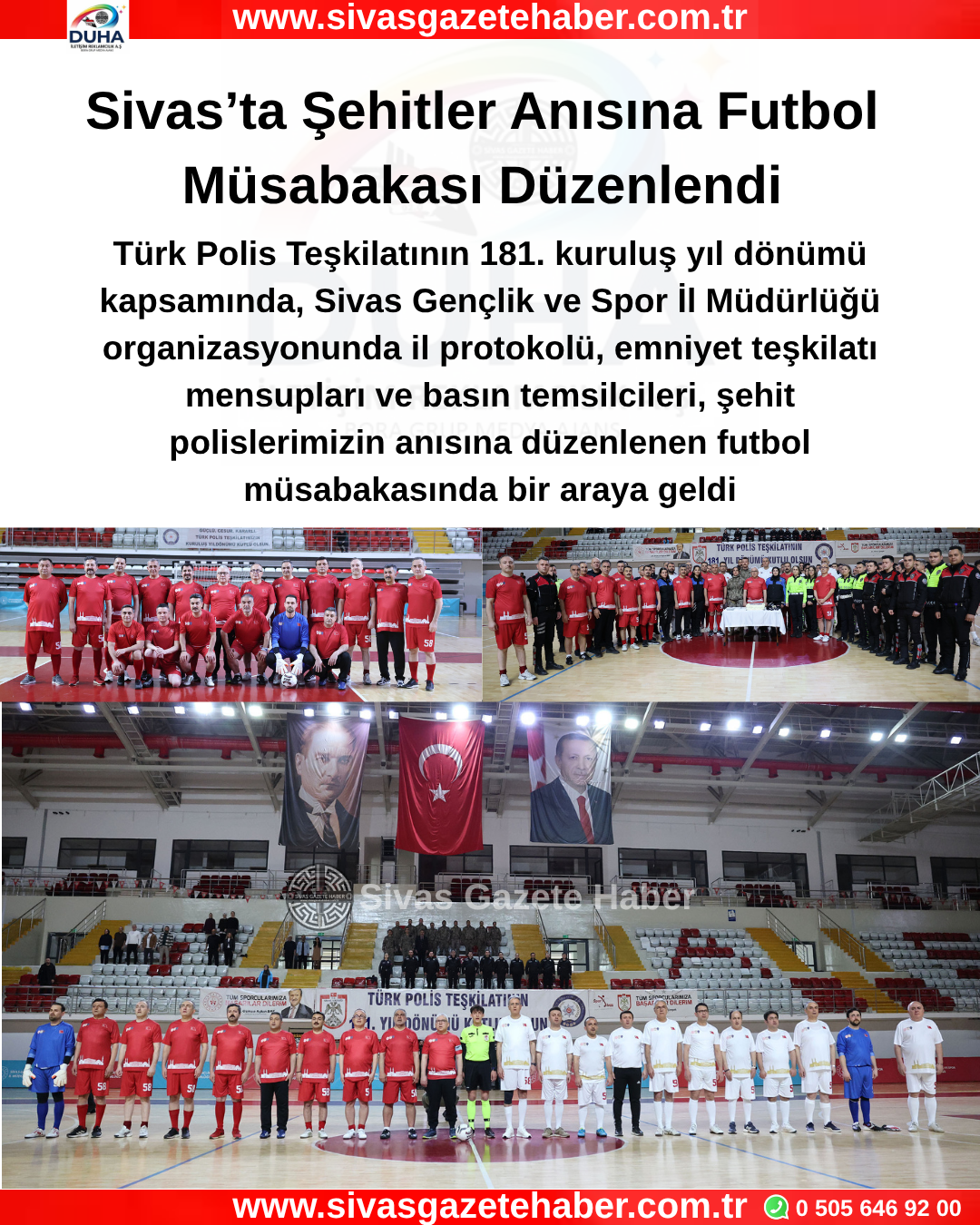 Sivas’ta Şehitler Anısına Futbol Müsabakası Düzenlendi