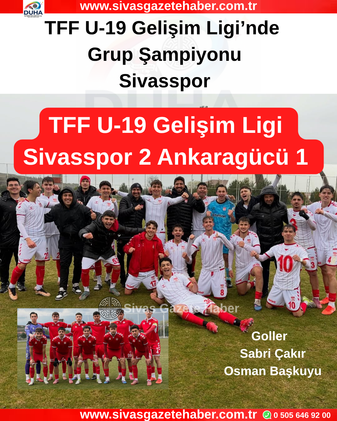 TFF U-19 Gelişim Ligi Sivasspor 2 Ankaragücü 1