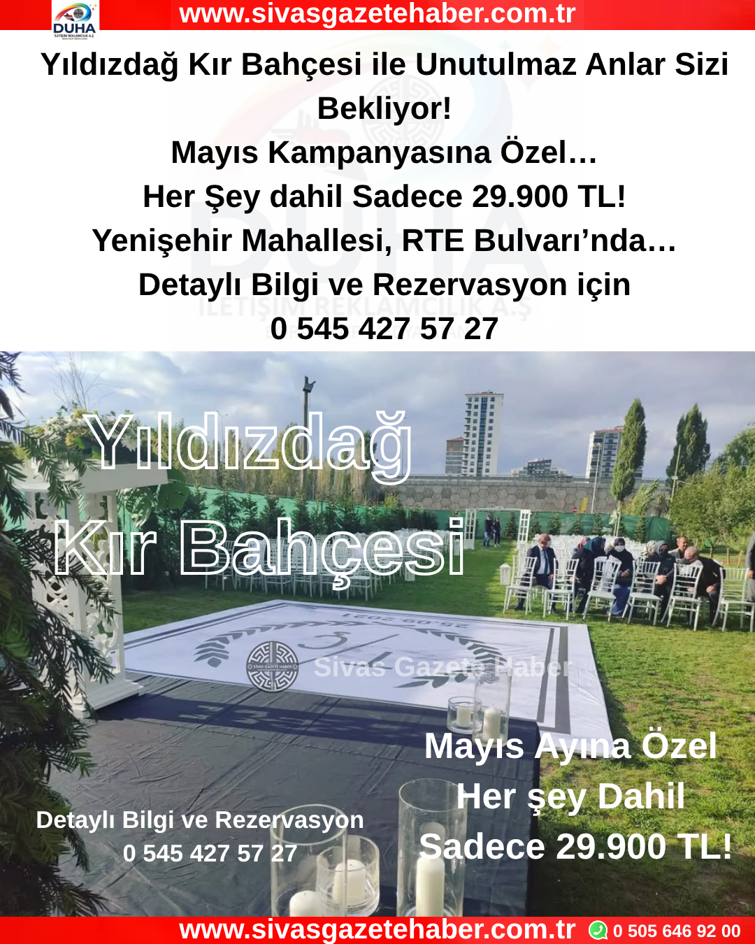 Yıldızdağ Kır Bahçesi Mayıs Ayına Özel…Her Şey dahil Sadece 29.900 TL!