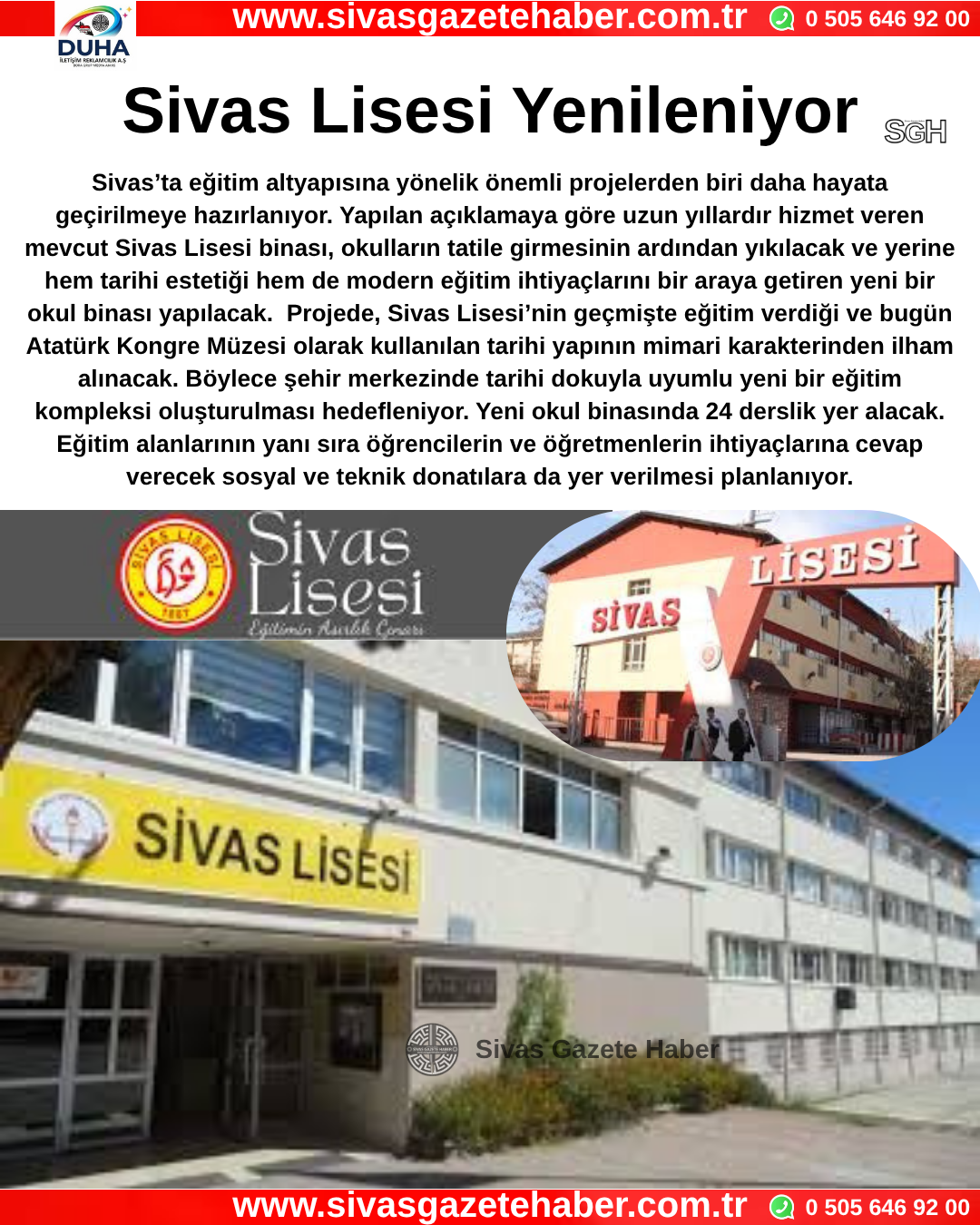 Sivas Lisesi Yenileniyor
