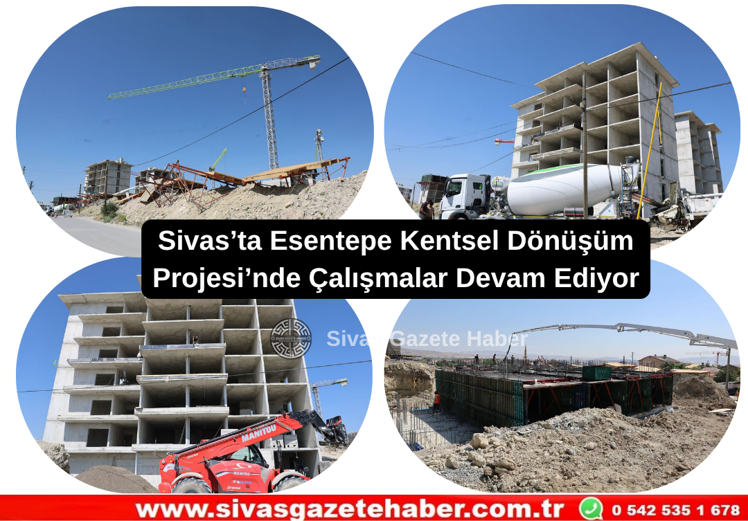 Sivas’ta Esentepe TOKİ’de Binalar Bir Bir Yükseliyor