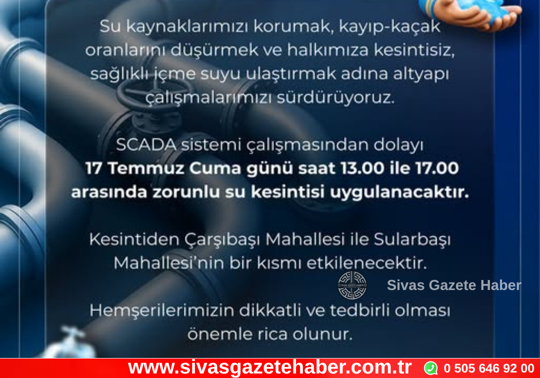 Sivas’ta Su Kesintisi