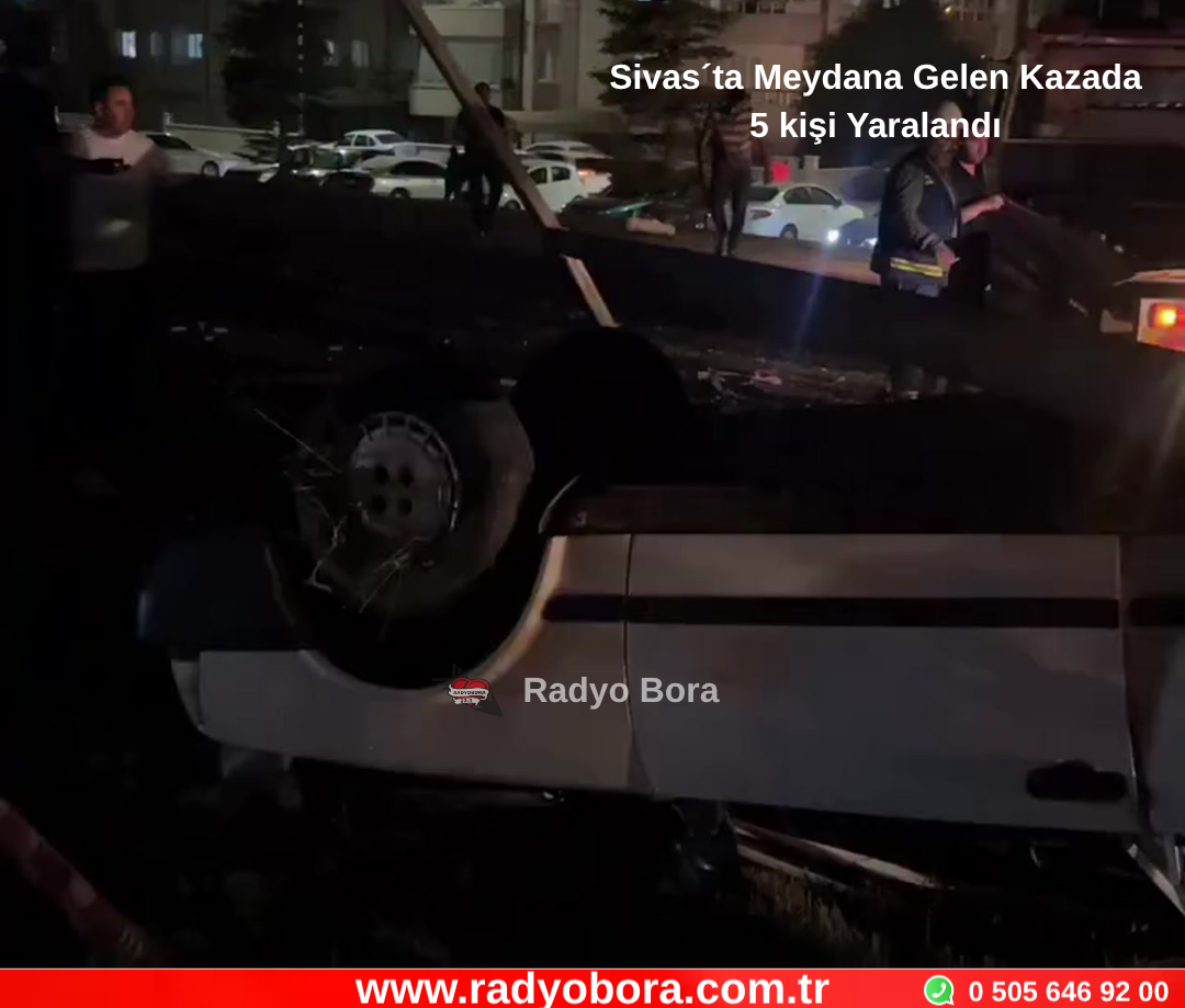 Sivas´ta Meydana Gelen Kazada 5 kişi Yaralandı