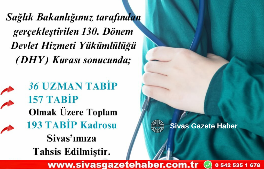 Sivas 193 Yeni Hekim Kadrosuylu Sağlık Ordusu Güçleniyor